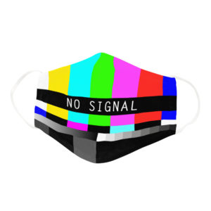 Funny Vintage Classical Television TV No Signal Screen Face Mask