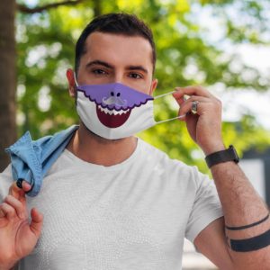 Funny Shark Family Cartoon Grandpa Shark Doo Doo Doo Face Mask