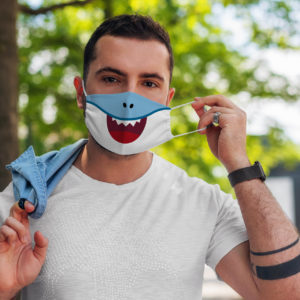 Funny Shark Family Cartoon Baby Shark Doo Doo Doo Face Mask