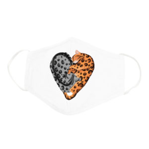 Funny Bengal Cat Love Heart Shape Exotic Pet Face Mask