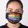 LGBT Rainbow Love is Love Face Mask