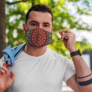 Beautiful Spiritual Mandala Design Yoga Lover Gift Face Mask