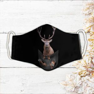 Hunting Deer Inside Pocket face mask