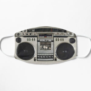 Vintage 80s Boombox Ghettoblaster Face Mask