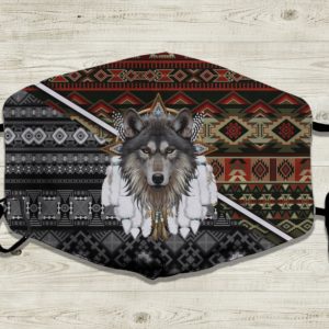 Wolf Native American Face Mask