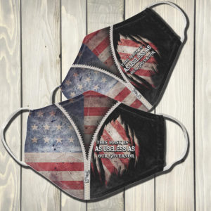This Mask is as Useless as Our Governor America Flag Face Mask