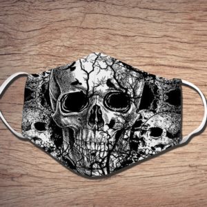 Black And White Skull Face Mask