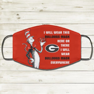 Dr Seuss Mask I Will Wear This Bulldogs Mask Here Or There I Will Wear Bulldog Mask Everywhere Face Mask
