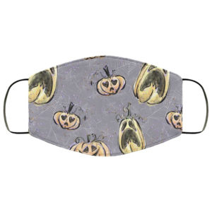 Screaming Pumpkins Halloween Face Mask – Rustic Farmhouse Style Trick or Treat Mask