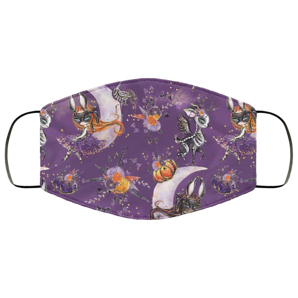 Sexy Witch Pumpkins Skull Pink Purple Trick or Treat Party Halloween Face Mask