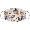 Orange Pumpkin Black Cat Halloween Witch Hat Face Mask