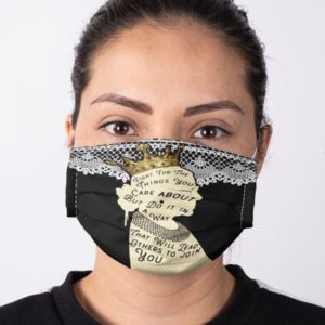 Ruth Bader Ginsburg Feminism Not Fragile Like a Flower Fragile Face Mask