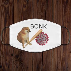 Cheems Virums Bonk Dog Face Mask