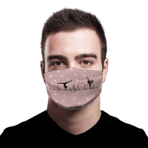 Ballet couple heart rate face mask
