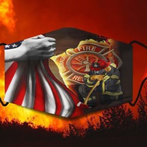 PROUD FIREFIGHTER face mask