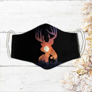Hunting deer memories face mask
