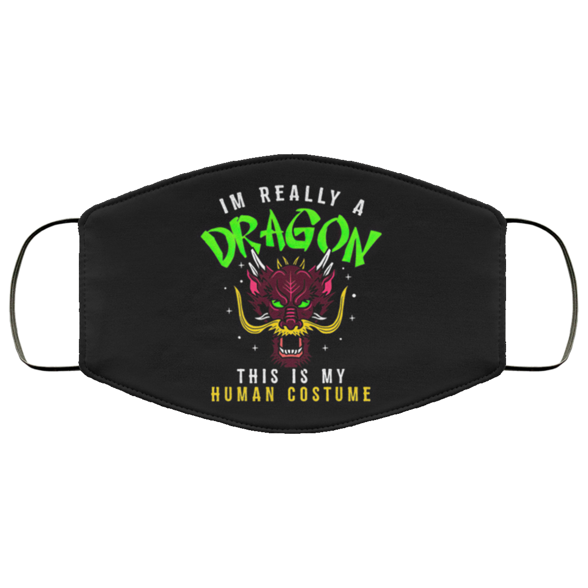 Halloween Dragon Costume Funny Face Mask