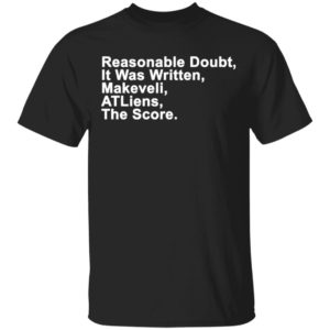 Reasonable Doubt, It Was Written, Makeveli, ATLiens, The Score Shirt