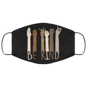 Hand Sign Language Be Kind Face Mask