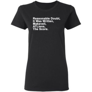 Reasonable Doubt, It Was Written, Makeveli, ATLiens, The Score Shirt