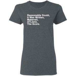Reasonable Doubt, It Was Written, Makeveli, ATLiens, The Score Shirt