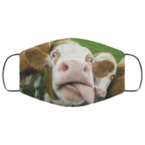 Cow sticking out tongue Face Mask Washable
