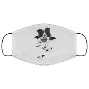 Border Collies Scratch Face Mask