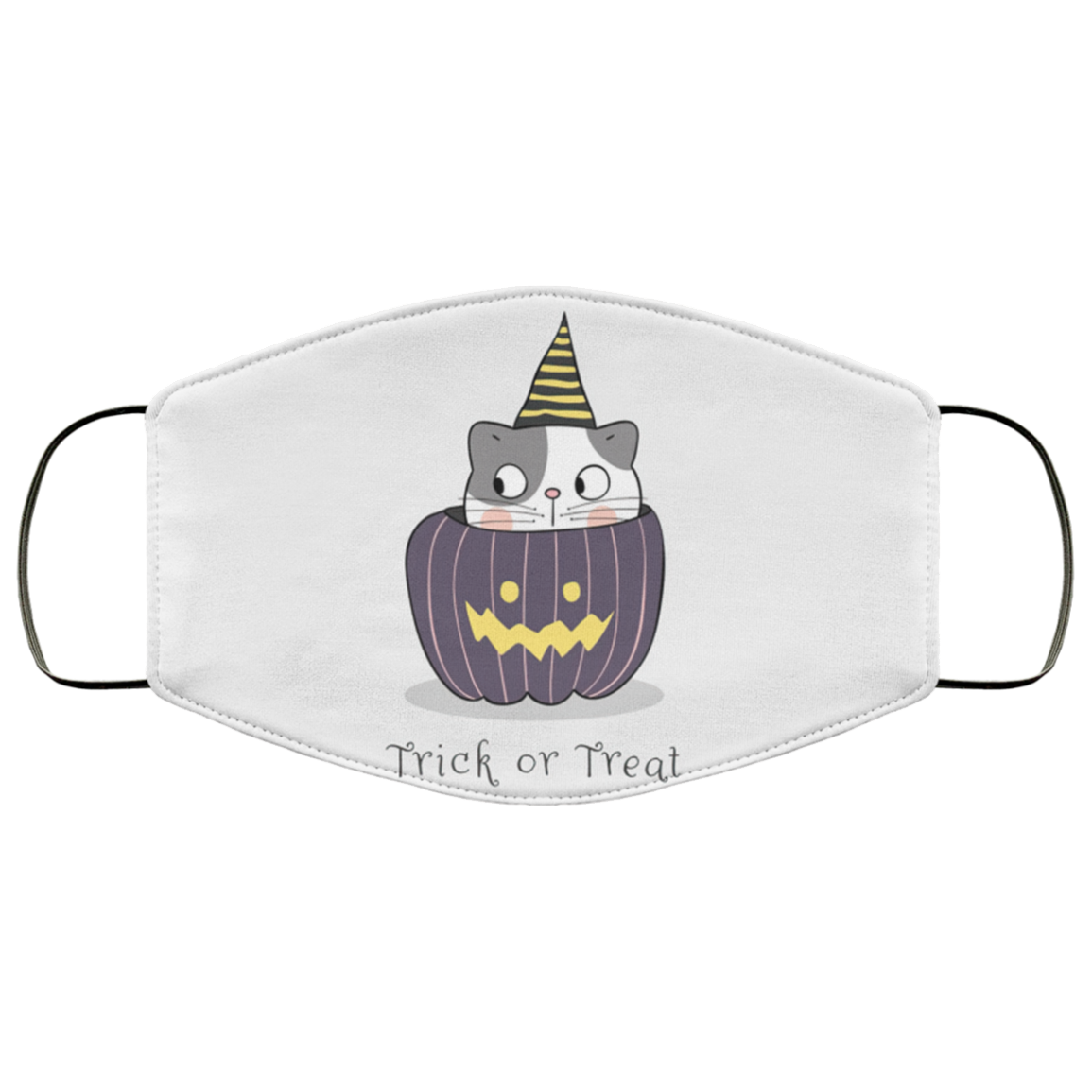 Halloween cat trick or treat pumpkin cute cats Face Mask Halloween cat trick or treat pumpkin cute cats Face Mask