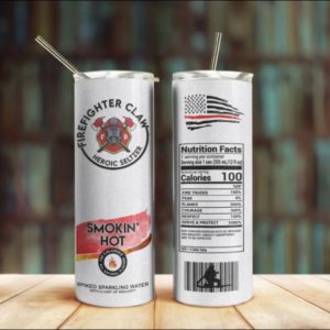 Firefighter Claw Heroic Seltzer Skinny Tumbler 20oz 30oz