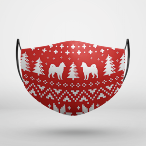 Alaskan Malamute Ugly Christmas Face Mask