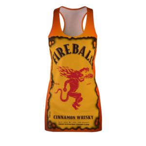 Fireball Canadian Whisky Bottle Racerback Dress