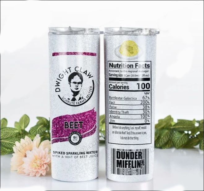 Dwight Claw Schrute Farms Seltzer Skinny Tumbler 20oz 30oz