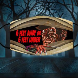 Freddy 6ft Away or 6ft Under Halloween Face Mask