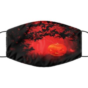 Halloween jack o lantern cloth face mask
