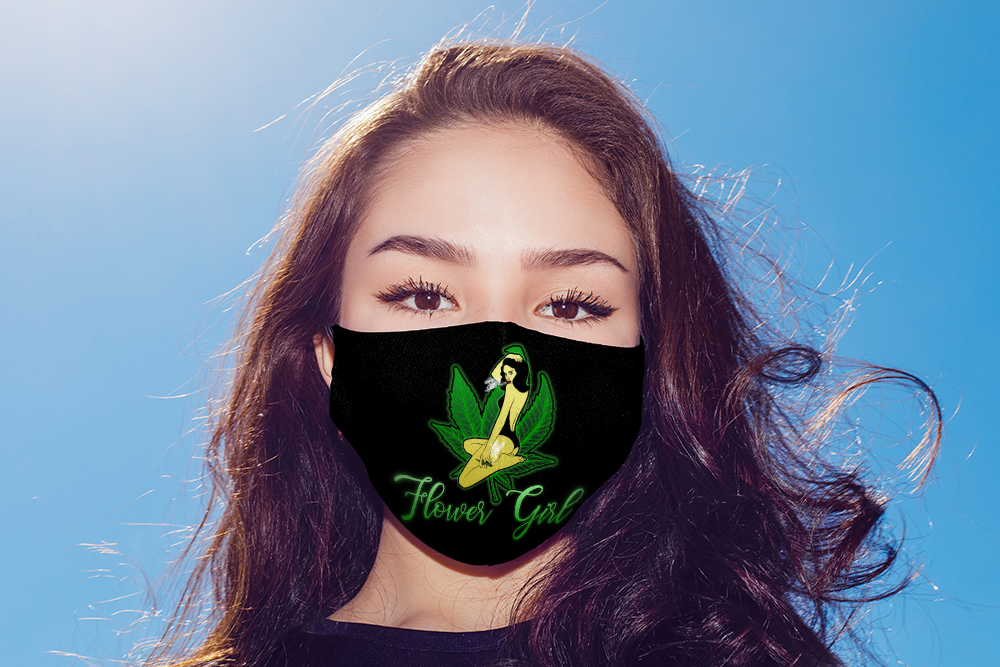 Flower Girl 420 Weed Cannabis Face Mask Flower Girl 420 Weed Cannabis Face Mask