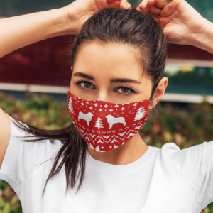 Australian Shepherd Dog Ugly Christmas Face Mask