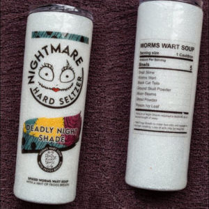 Nightmare Hard Seltzer Skinny Tumbler 20oz 30oz