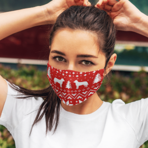 Australian Cattle Dog Ugly Christmas Face Mask