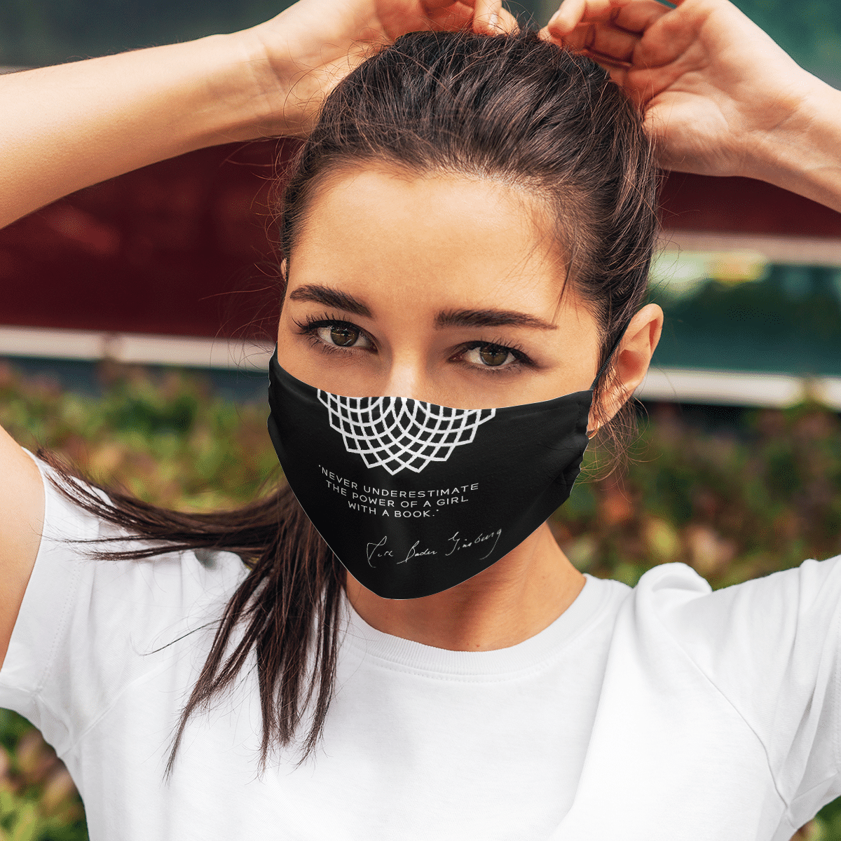 Rbg Dissent collar RUTH BADER GINSBURG Face Mask