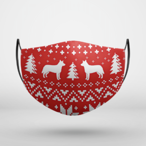 Australian Cattle Dog Ugly Christmas Face Mask