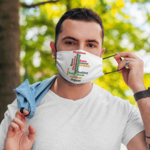 Christmas word cloud Face Mask