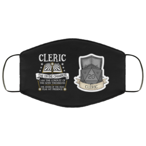 Cleric DD Choose Your Class Dungeons  Dragons Face Mask