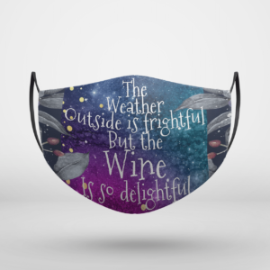 Christmas wine Face Mask
