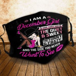 December Three Sides Girl Face Mask The Quiet Sweet The Funny Crazy And The Side You Never Want To See