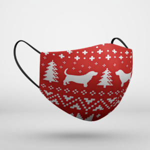 Basset Hound Dog Ugly Christmas Face Mask