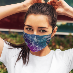 Christmas wine Face Mask