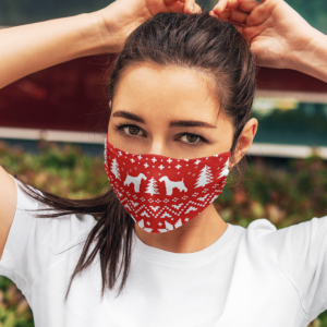 Airedale Terrier Ugly Christmas Face Mask