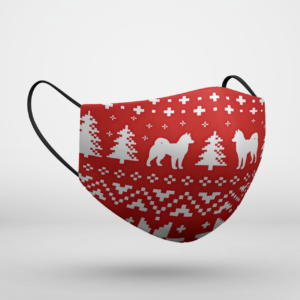 Alaskan Malamute Ugly Christmas Face Mask