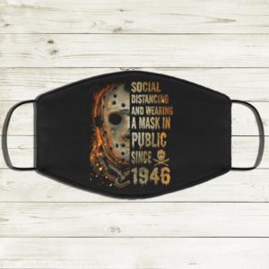Jason Voorhess Social Distancing And Wearing A Mask In Public Since 1946 Face Mask