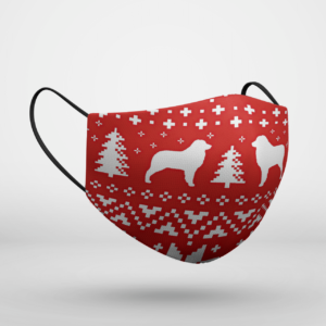 Australian Shepherd Dog Ugly Christmas Face Mask